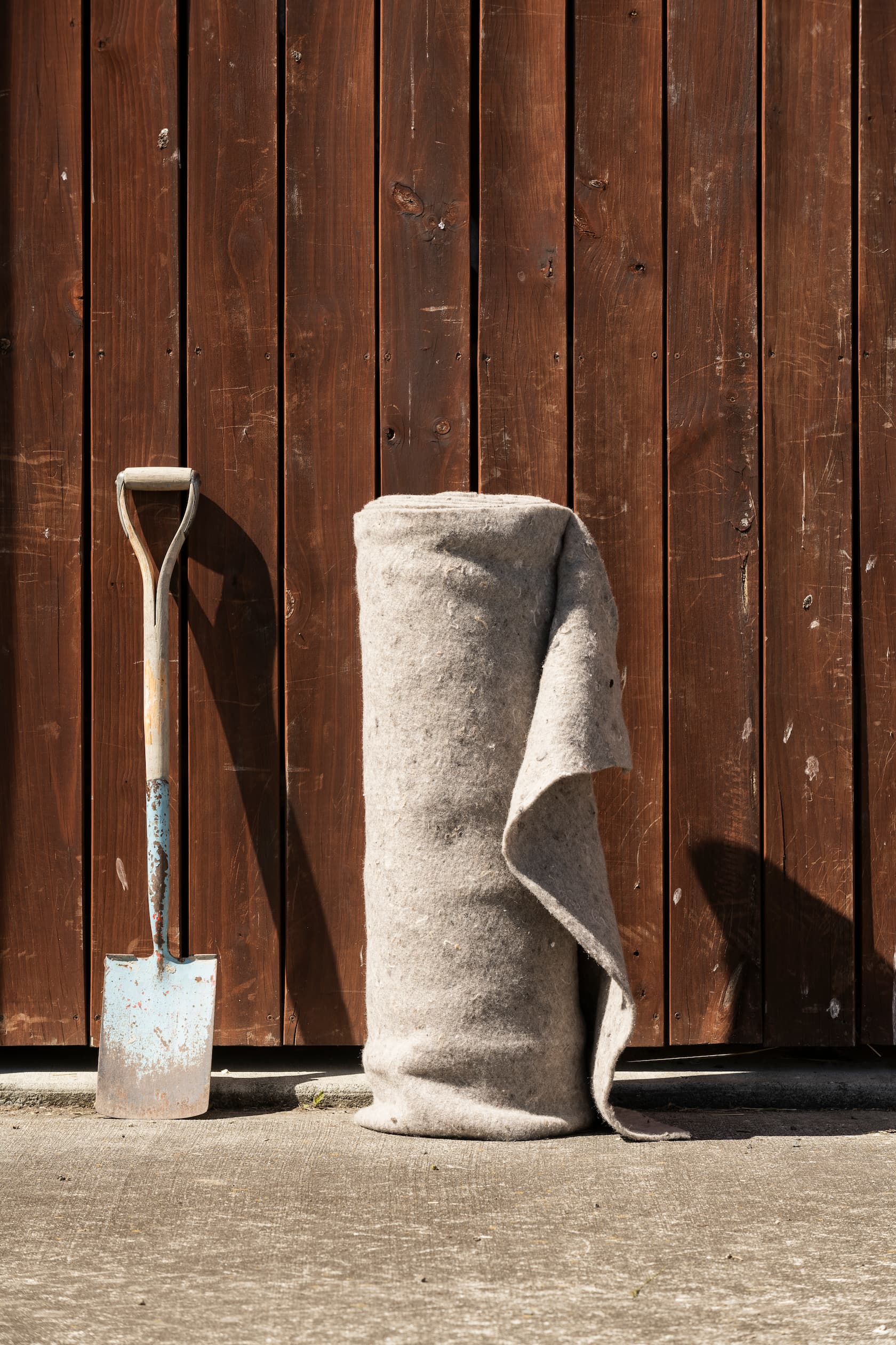 Wool.Life recycled wool mulch mat roll protecting garden beds naturally