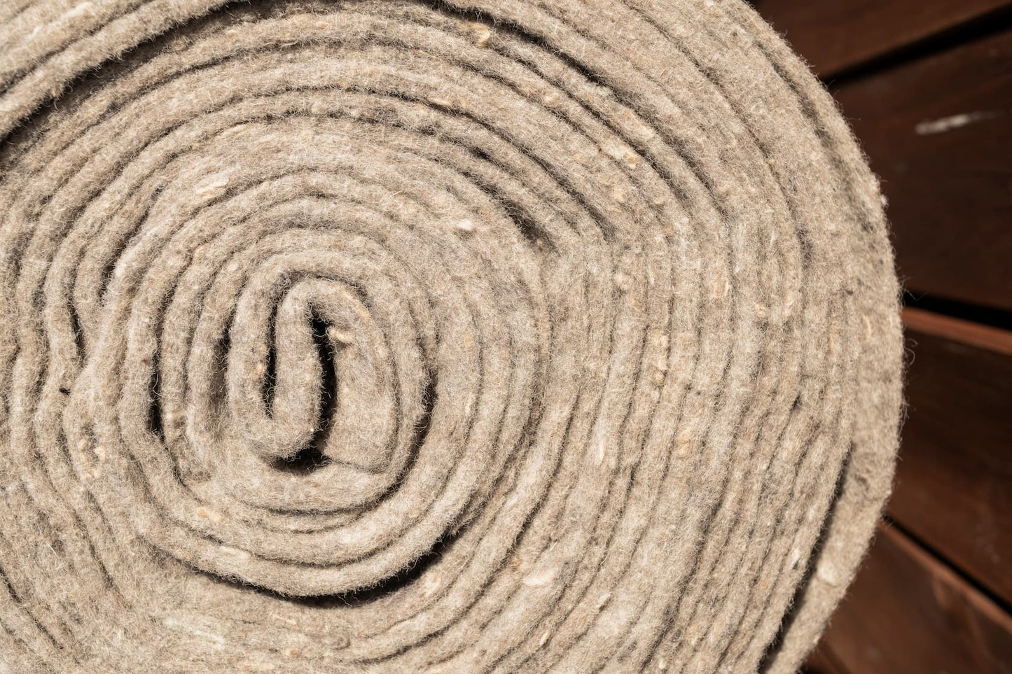wool mulch mat roll texture and fibres, Close-up of recycled