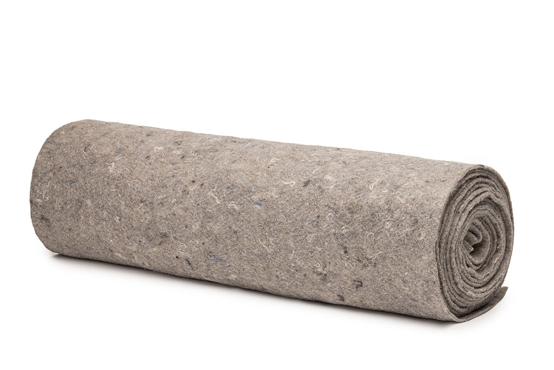 Small recycled wool mulch mat roll for garden weed control