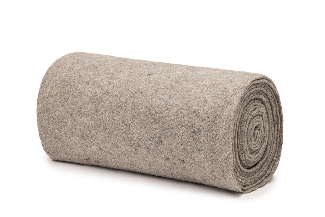 Small recycled wool mulch mat roll for garden weed control