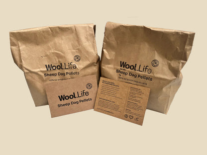 Wool.Life sheep dag pellets 2.5 kg bag: 100% NZ organic fertiliser