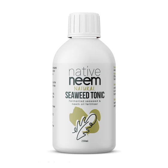 Organic Native Neem and Seaweed liquid fertiliser 250ml bottle by Wool.Life